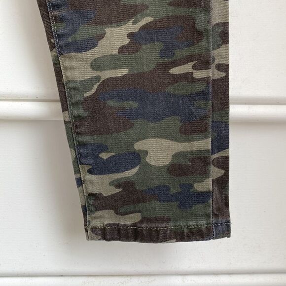 Free People Urban Outfitters Camo High-Rise Skinny Stretch Jeans Green 26 - Picture 4 of 10